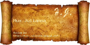 Hux Julianna névjegykártya